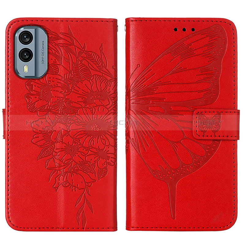 Coque Portefeuille Papillon Livre Cuir Etui Clapet YB1 pour Nokia X30 5G Plus