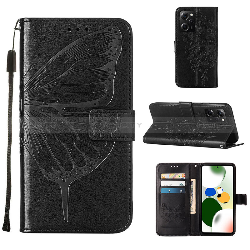 Coque Portefeuille Papillon Livre Cuir Etui Clapet YB1 pour Xiaomi Poco X5 Pro 5G Plus