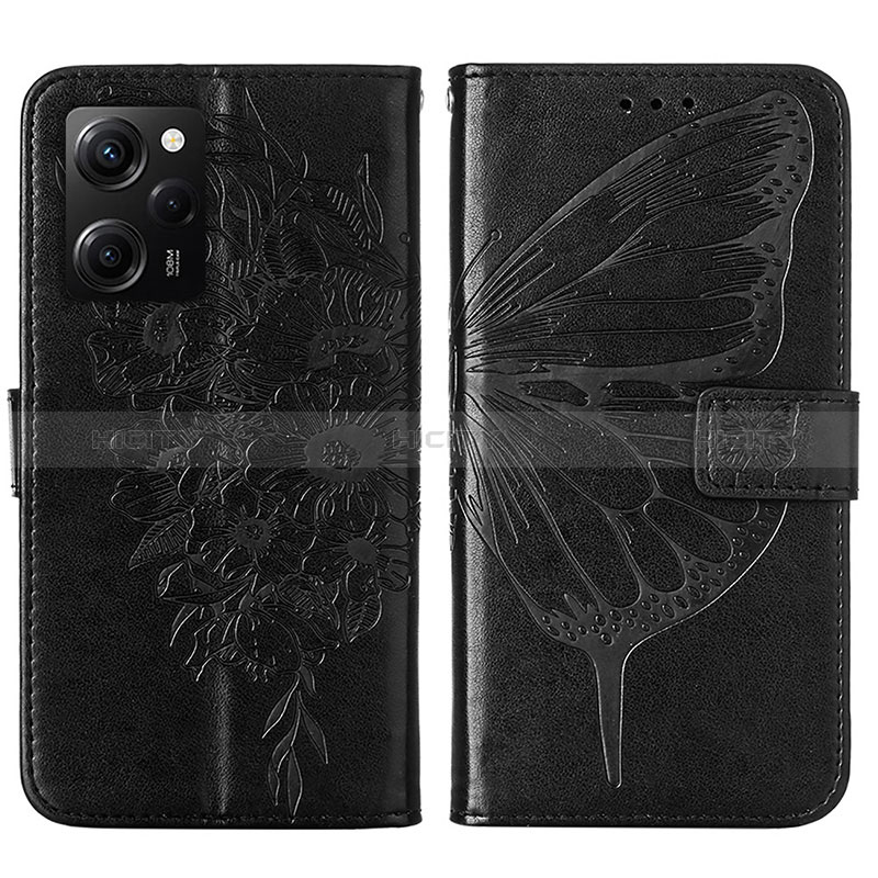 Coque Portefeuille Papillon Livre Cuir Etui Clapet YB1 pour Xiaomi Poco X5 Pro 5G Plus