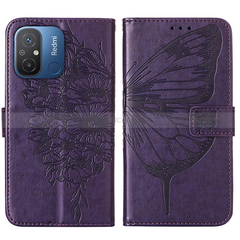 Coque Portefeuille Papillon Livre Cuir Etui Clapet YB2 pour Xiaomi Poco C55 Plus