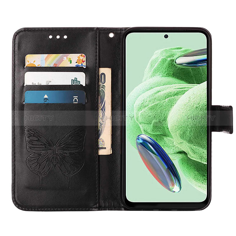 Coque Portefeuille Papillon Livre Cuir Etui Clapet YB2 pour Xiaomi Redmi Note 12 5G Plus