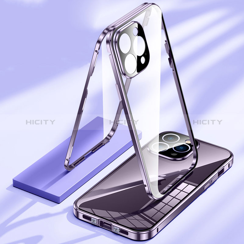 Coque Rebord Bumper Luxe Aluminum Metal Miroir 360 Degres Housse Etui Aimant LK1 pour Apple iPhone 14 Plus Plus