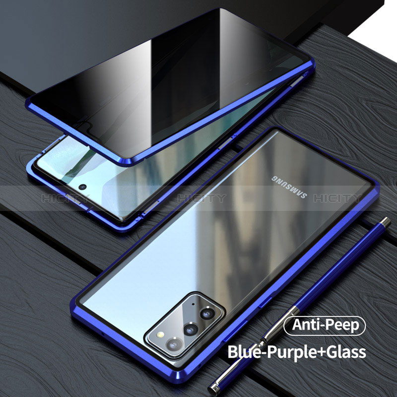 Coque Rebord Bumper Luxe Aluminum Metal Miroir 360 Degres Housse Etui Aimant LK1 pour Samsung Galaxy Note 20 5G Plus