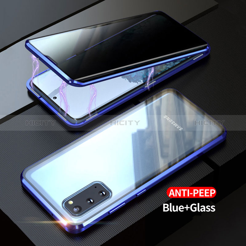 Coque Rebord Bumper Luxe Aluminum Metal Miroir 360 Degres Housse Etui Aimant LK1 pour Samsung Galaxy S20 Plus