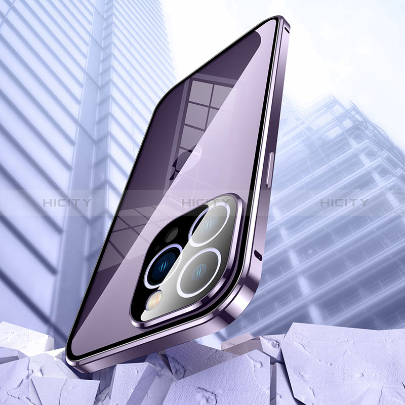 Coque Rebord Bumper Luxe Aluminum Metal Miroir 360 Degres Housse Etui Aimant LK2 pour Apple iPhone 13 Plus
