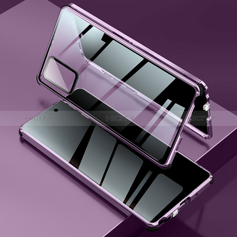 Coque Rebord Bumper Luxe Aluminum Metal Miroir 360 Degres Housse Etui Aimant LK2 pour Samsung Galaxy Note 20 5G Plus