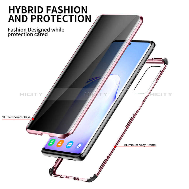 Coque Rebord Bumper Luxe Aluminum Metal Miroir 360 Degres Housse Etui Aimant LK4 pour Samsung Galaxy S20 Plus 5G Plus