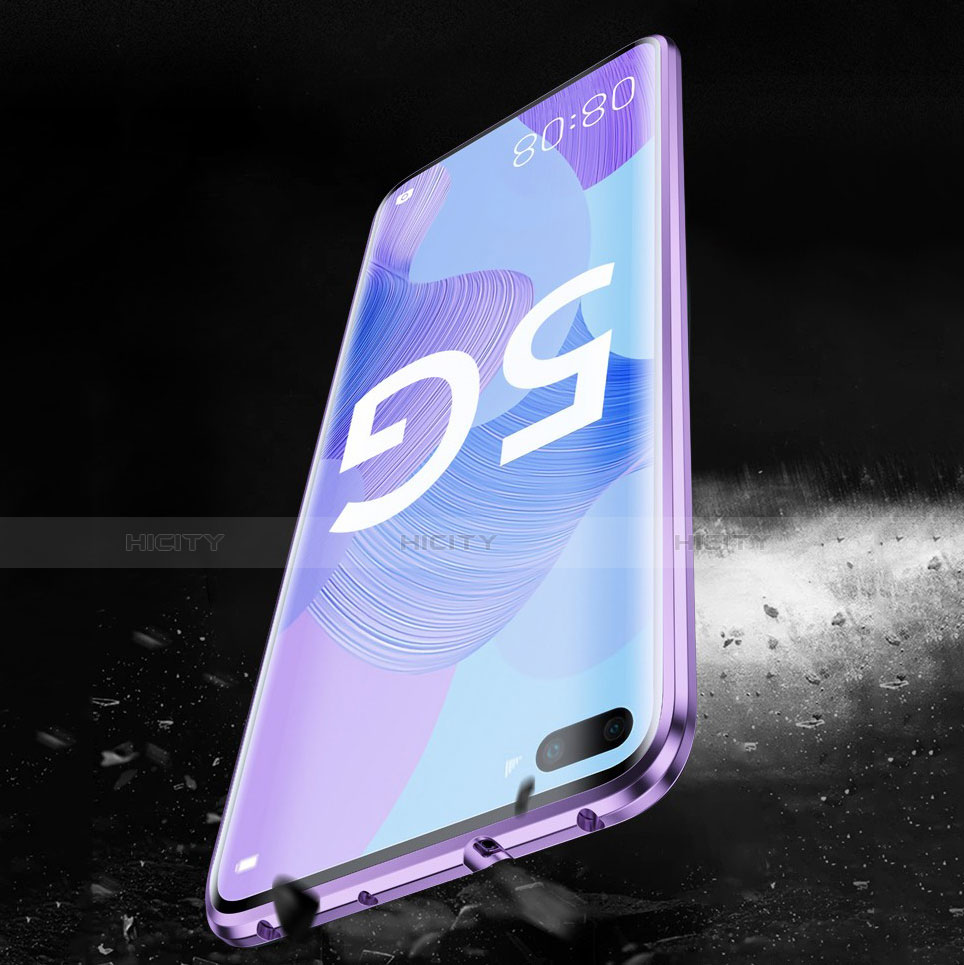 Coque Rebord Bumper Luxe Aluminum Metal Miroir 360 Degres Housse Etui Aimant M01 pour Huawei Nova 6 5G Plus