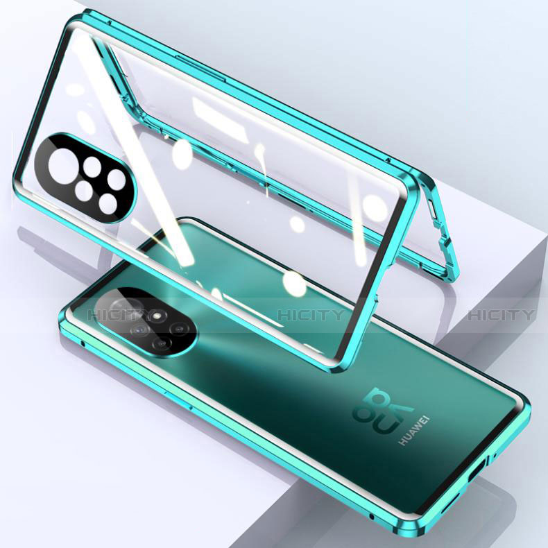 Coque Rebord Bumper Luxe Aluminum Metal Miroir 360 Degres Housse Etui Aimant M01 pour Huawei Nova 8 5G Plus