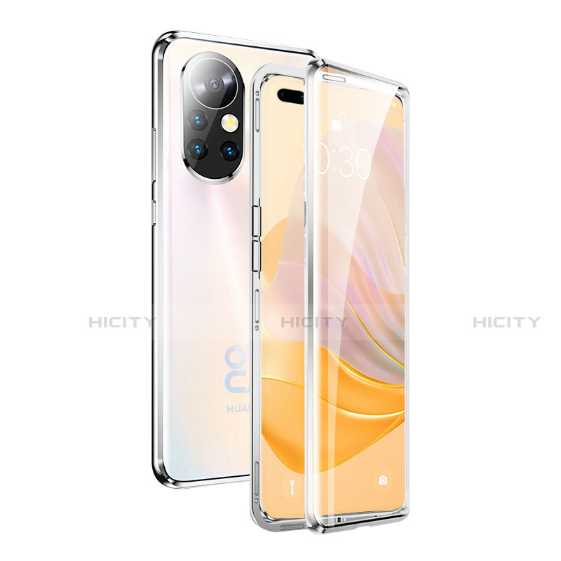 Coque Rebord Bumper Luxe Aluminum Metal Miroir 360 Degres Housse Etui Aimant M01 pour Huawei Nova 8 Pro 5G Plus