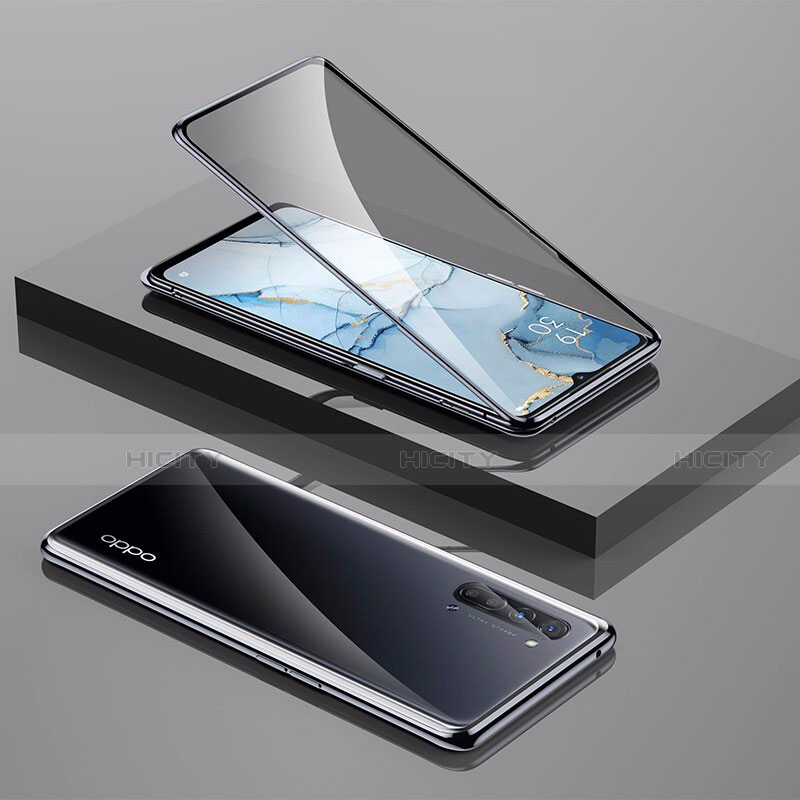 Coque Rebord Bumper Luxe Aluminum Metal Miroir 360 Degres Housse Etui Aimant M01 pour Oppo K7 5G Plus