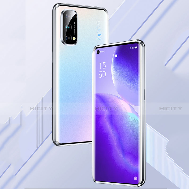 Coque Rebord Bumper Luxe Aluminum Metal Miroir 360 Degres Housse Etui Aimant M01 pour Oppo Reno5 Pro 5G Plus