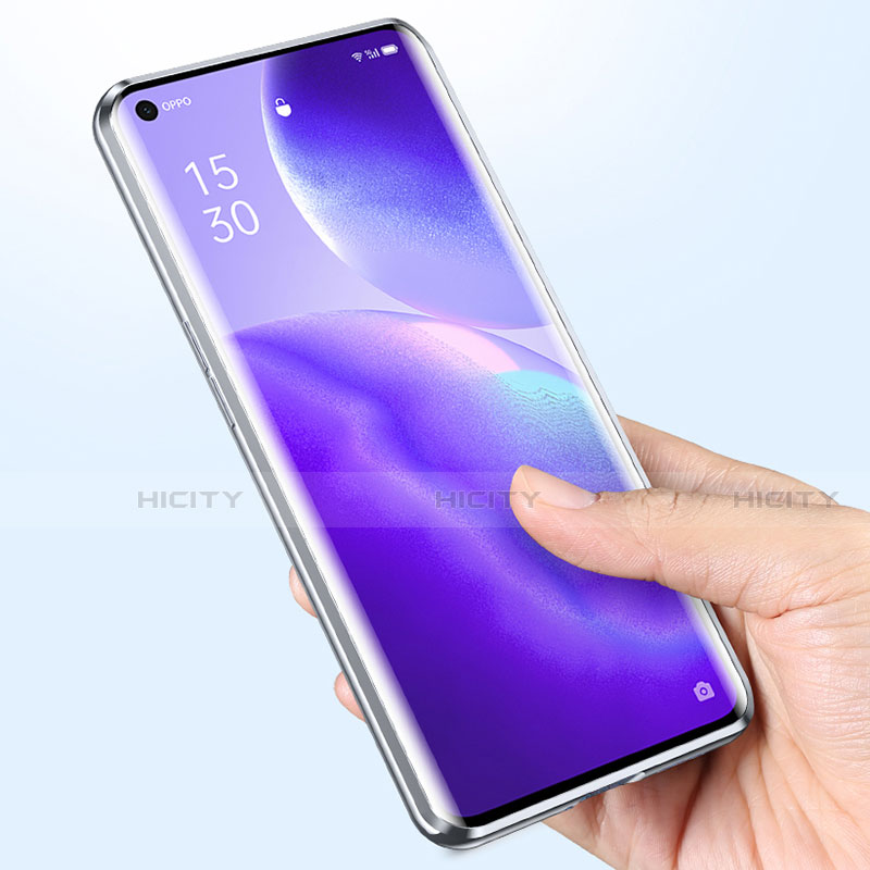 Coque Rebord Bumper Luxe Aluminum Metal Miroir 360 Degres Housse Etui Aimant M01 pour Oppo Reno5 Pro 5G Plus