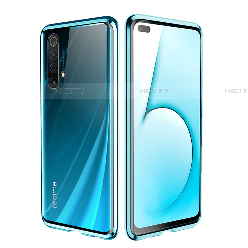 Coque Rebord Bumper Luxe Aluminum Metal Miroir 360 Degres Housse Etui Aimant M01 pour Realme X50t 5G Plus