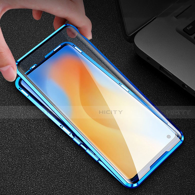 Coque Rebord Bumper Luxe Aluminum Metal Miroir 360 Degres Housse Etui Aimant M01 pour Vivo X51 5G Plus