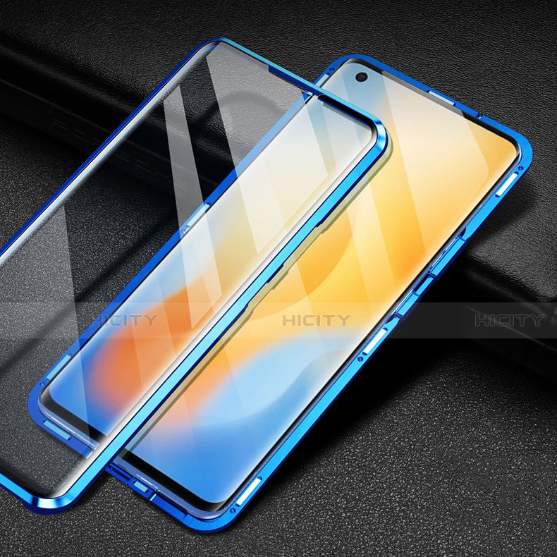 Coque Rebord Bumper Luxe Aluminum Metal Miroir 360 Degres Housse Etui Aimant M01 pour Vivo X51 5G Plus