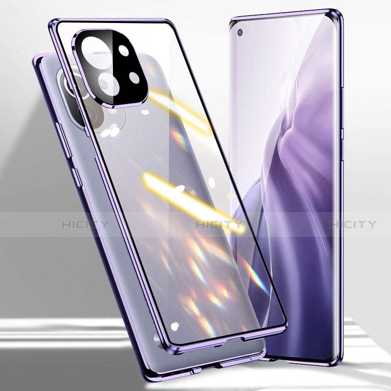 Coque Rebord Bumper Luxe Aluminum Metal Miroir 360 Degres Housse Etui Aimant M01 pour Xiaomi Mi 11 5G Plus