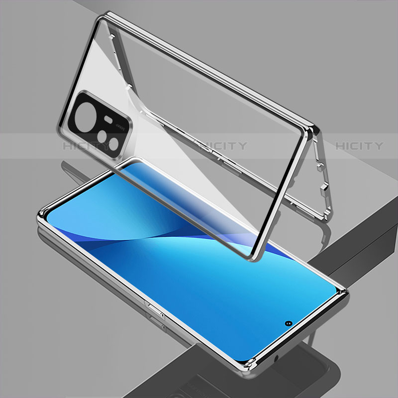 Coque Rebord Bumper Luxe Aluminum Metal Miroir 360 Degres Housse Etui Aimant M01 pour Xiaomi Mi 12S 5G Plus