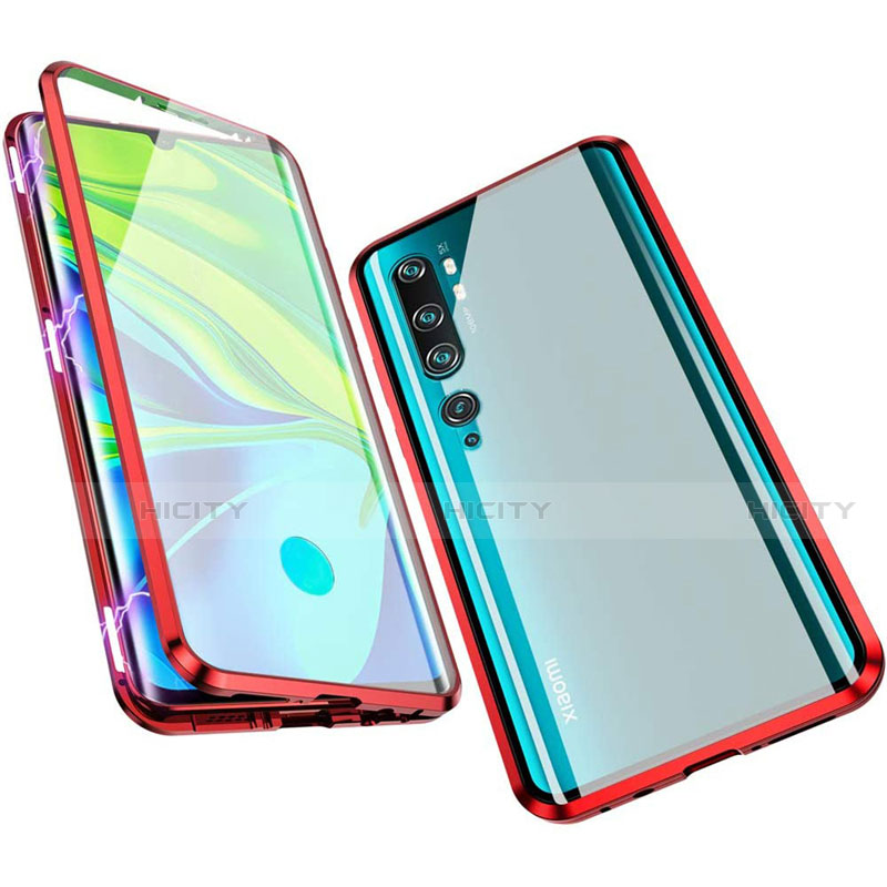 Coque Rebord Bumper Luxe Aluminum Metal Miroir 360 Degres Housse Etui Aimant M01 pour Xiaomi Mi Note 10 Plus