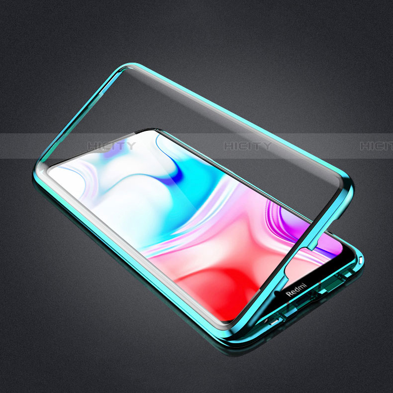 Coque Rebord Bumper Luxe Aluminum Metal Miroir 360 Degres Housse Etui Aimant M01 pour Xiaomi Redmi 8 Plus