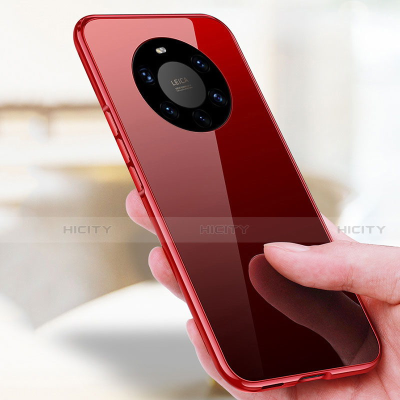 Coque Rebord Bumper Luxe Aluminum Metal Miroir 360 Degres Housse Etui Aimant M02 pour Huawei Mate 40 Pro+ Plus Plus