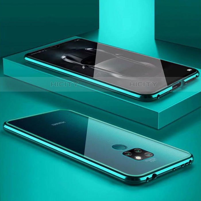 Coque Rebord Bumper Luxe Aluminum Metal Miroir 360 Degres Housse Etui Aimant M02 pour Huawei Nova 5z Vert Plus