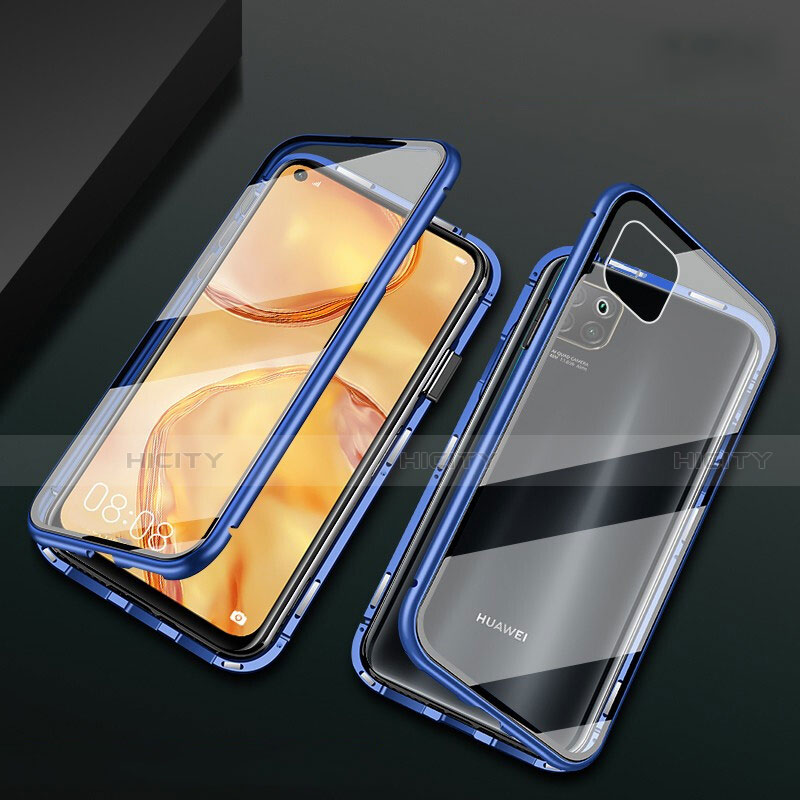 Coque Rebord Bumper Luxe Aluminum Metal Miroir 360 Degres Housse Etui Aimant M02 pour Huawei Nova 6 SE Plus