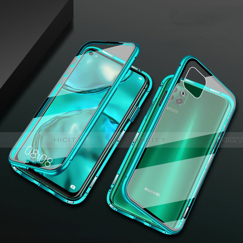 Coque Rebord Bumper Luxe Aluminum Metal Miroir 360 Degres Housse Etui Aimant M02 pour Huawei Nova 7i Plus