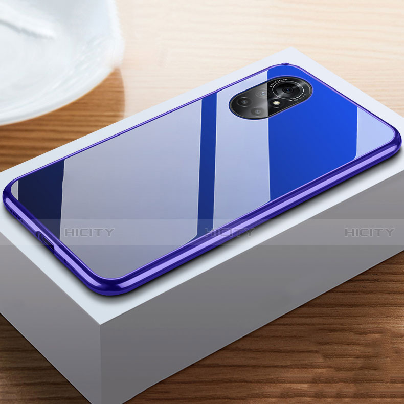 Coque Rebord Bumper Luxe Aluminum Metal Miroir 360 Degres Housse Etui Aimant M02 pour Huawei Nova 8 5G Plus