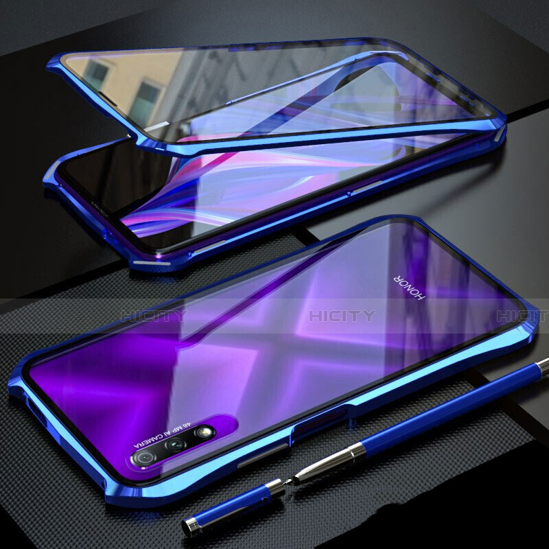 Coque Rebord Bumper Luxe Aluminum Metal Miroir 360 Degres Housse Etui Aimant M02 pour Huawei P Smart Z (2019) Plus