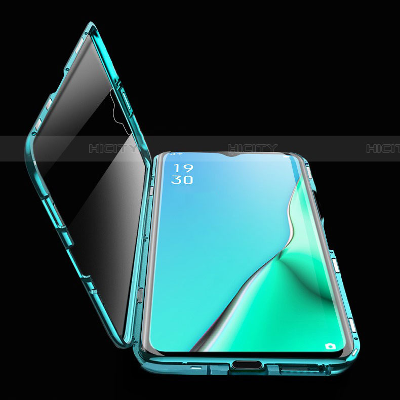 Coque Rebord Bumper Luxe Aluminum Metal Miroir 360 Degres Housse Etui Aimant M02 pour Oppo A11 Plus