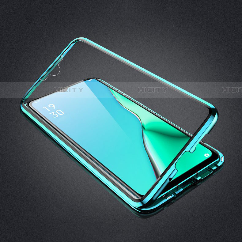 Coque Rebord Bumper Luxe Aluminum Metal Miroir 360 Degres Housse Etui Aimant M02 pour Oppo A11X Plus