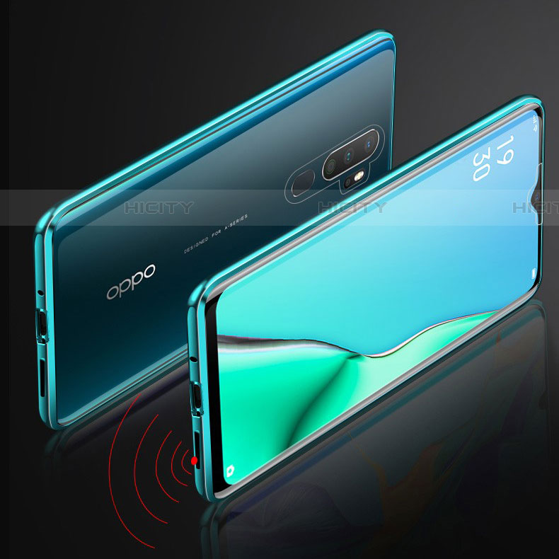 Coque Rebord Bumper Luxe Aluminum Metal Miroir 360 Degres Housse Etui Aimant M02 pour Oppo A9 (2020) Plus