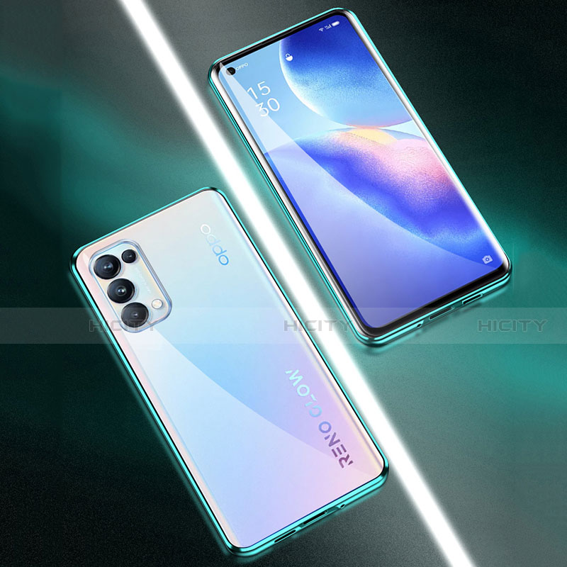 Coque Rebord Bumper Luxe Aluminum Metal Miroir 360 Degres Housse Etui Aimant M02 pour Oppo Find X3 Lite 5G Plus