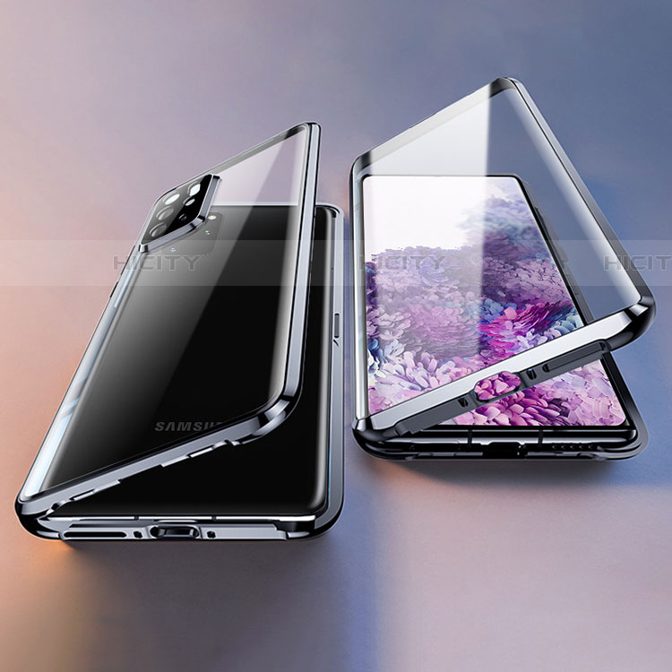 Coque Rebord Bumper Luxe Aluminum Metal Miroir 360 Degres Housse Etui Aimant M02 pour Samsung Galaxy S22 Ultra 5G Plus