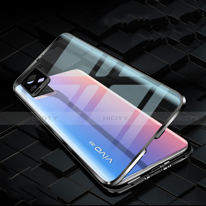 Coque Rebord Bumper Luxe Aluminum Metal Miroir 360 Degres Housse Etui Aimant M02 pour Vivo V20 Pro 5G Plus