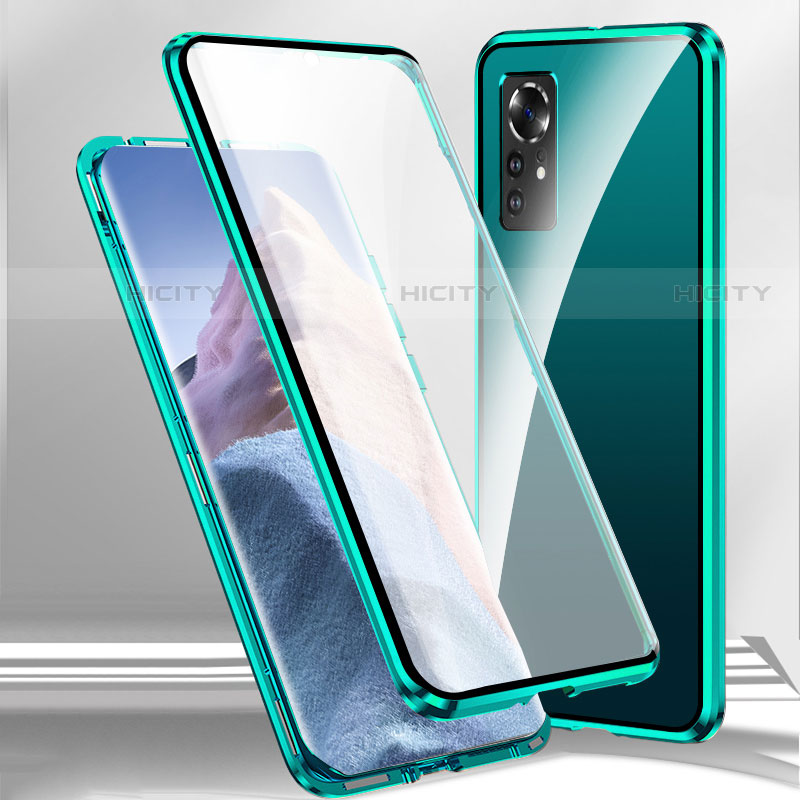 Coque Rebord Bumper Luxe Aluminum Metal Miroir 360 Degres Housse Etui Aimant M02 pour Xiaomi Mi 12S 5G Vert Plus