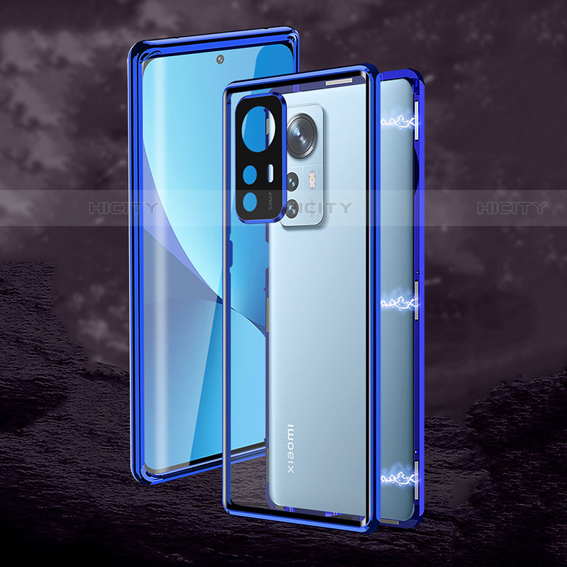 Coque Rebord Bumper Luxe Aluminum Metal Miroir 360 Degres Housse Etui Aimant M02 pour Xiaomi Mi 12S Pro 5G Plus