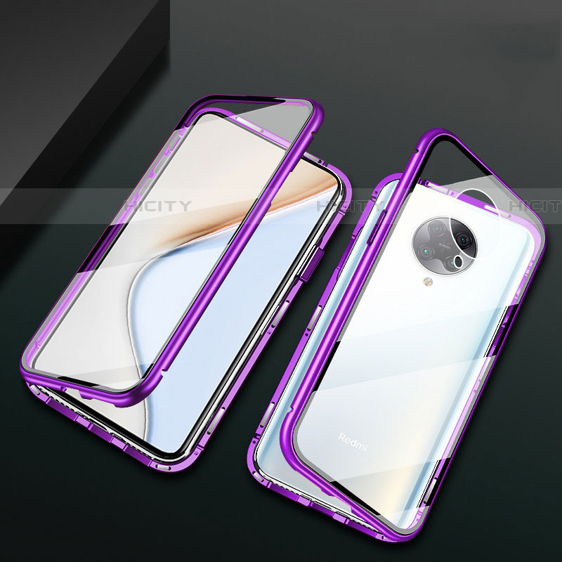 Coque Rebord Bumper Luxe Aluminum Metal Miroir 360 Degres Housse Etui Aimant M02 pour Xiaomi Poco F2 Pro Plus