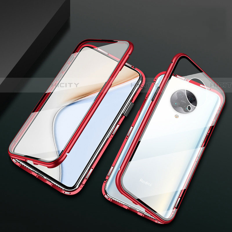 Coque Rebord Bumper Luxe Aluminum Metal Miroir 360 Degres Housse Etui Aimant M02 pour Xiaomi Poco F2 Pro Plus