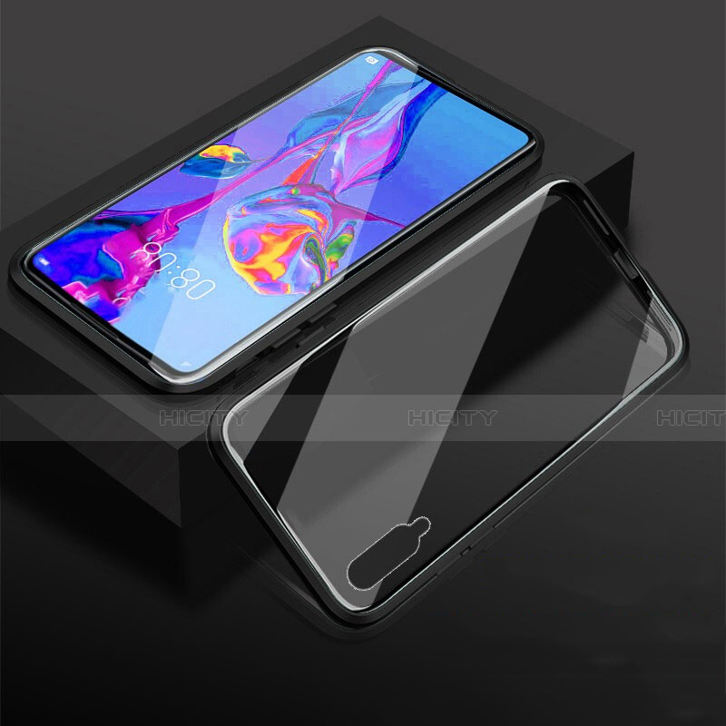 Coque Rebord Bumper Luxe Aluminum Metal Miroir 360 Degres Housse Etui Aimant M03 pour Huawei Honor 9X Pro Plus