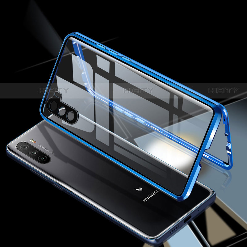 Coque Rebord Bumper Luxe Aluminum Metal Miroir 360 Degres Housse Etui Aimant M03 pour Huawei Mate 40 Lite 5G Plus