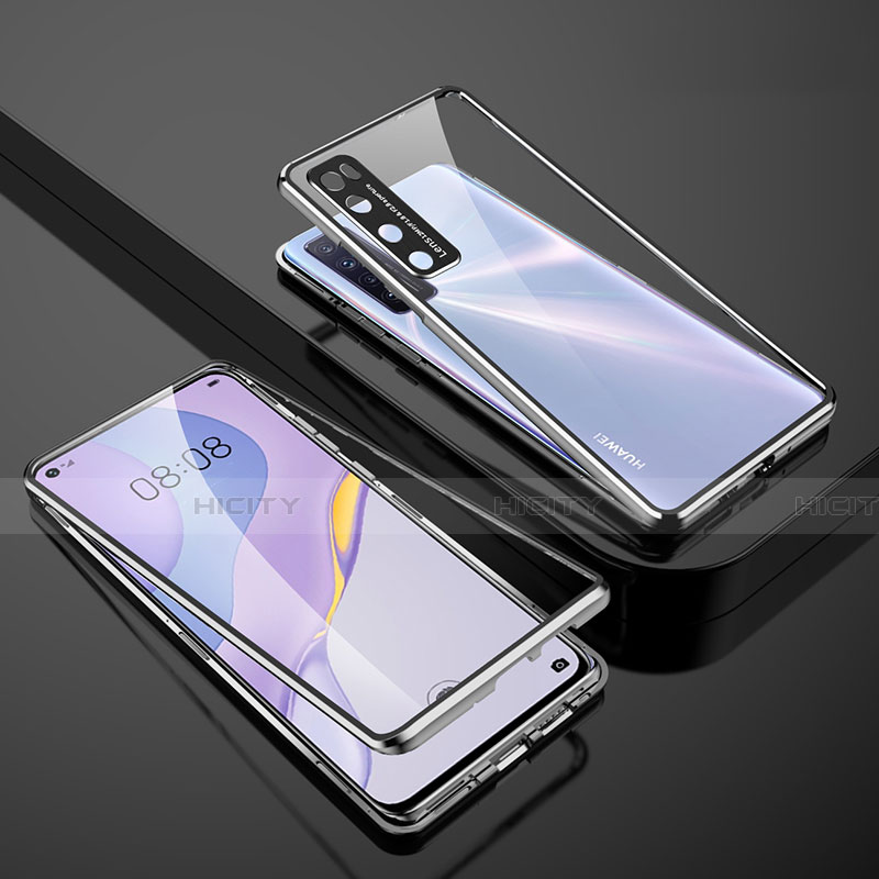 Coque Rebord Bumper Luxe Aluminum Metal Miroir 360 Degres Housse Etui Aimant M03 pour Huawei Nova 7 5G Plus