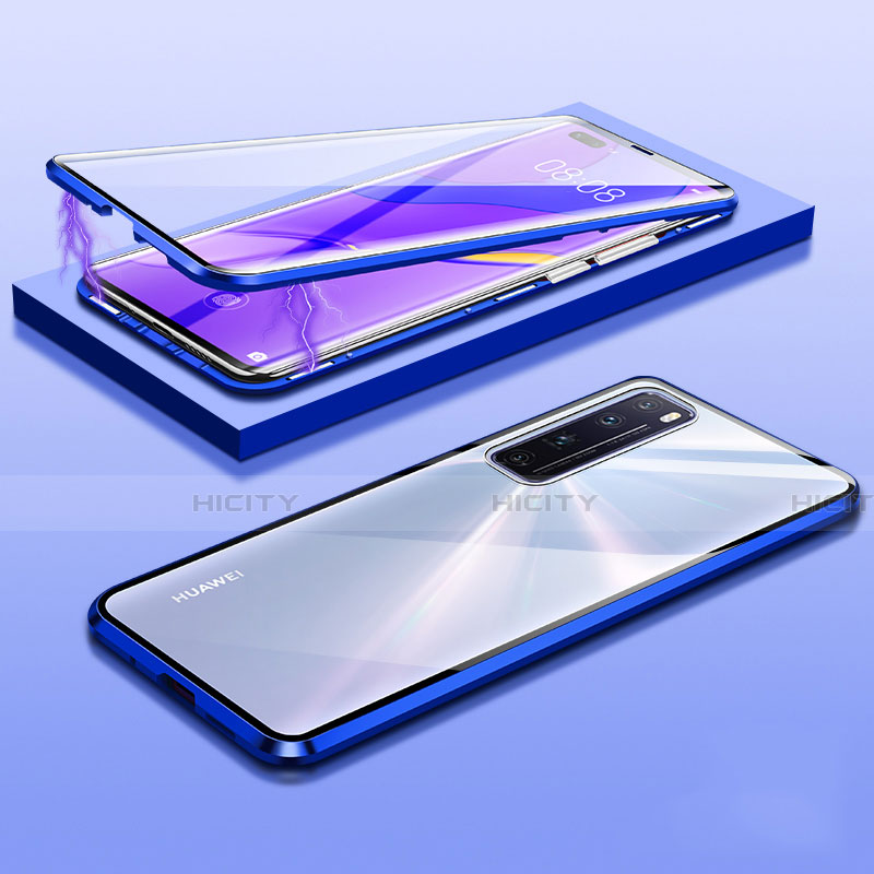 Coque Rebord Bumper Luxe Aluminum Metal Miroir 360 Degres Housse Etui Aimant M03 pour Huawei Nova 7 Pro 5G Plus