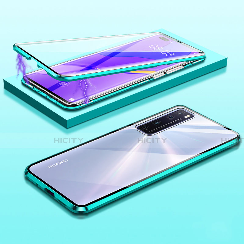 Coque Rebord Bumper Luxe Aluminum Metal Miroir 360 Degres Housse Etui Aimant M03 pour Huawei Nova 7 Pro 5G Plus