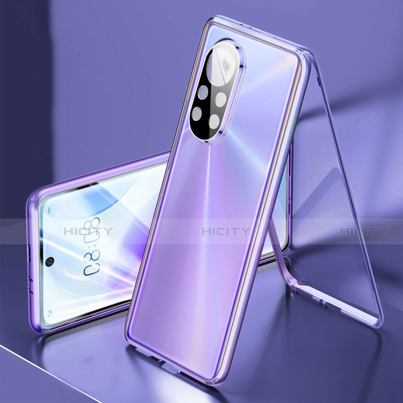 Coque Rebord Bumper Luxe Aluminum Metal Miroir 360 Degres Housse Etui Aimant M03 pour Huawei Nova 8 5G Plus