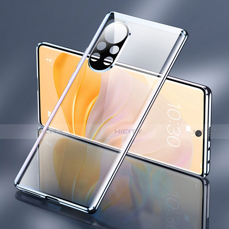 Coque Rebord Bumper Luxe Aluminum Metal Miroir 360 Degres Housse Etui Aimant M03 pour Huawei Nova 8 5G Plus