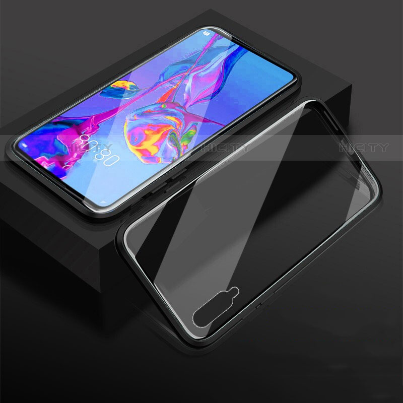 Coque Rebord Bumper Luxe Aluminum Metal Miroir 360 Degres Housse Etui Aimant M03 pour Huawei P Smart Pro (2019) Plus