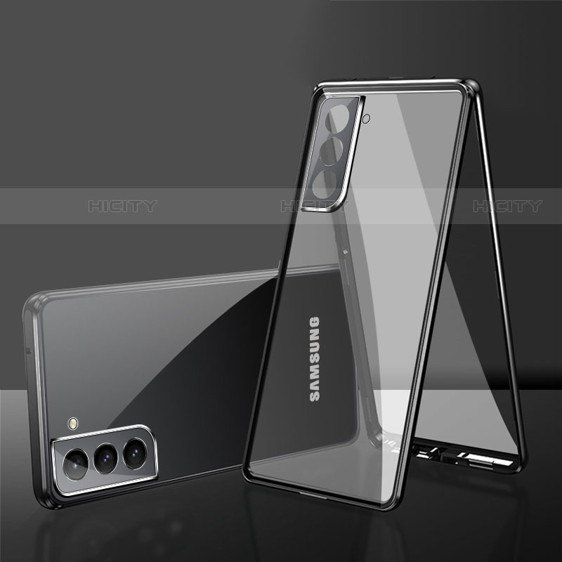 Coque Rebord Bumper Luxe Aluminum Metal Miroir 360 Degres Housse Etui Aimant M03 pour Samsung Galaxy S22 Plus 5G Plus