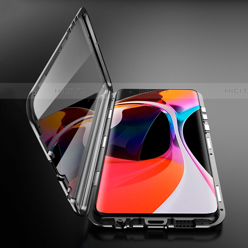 Coque Rebord Bumper Luxe Aluminum Metal Miroir 360 Degres Housse Etui Aimant M03 pour Xiaomi Mi 10 Plus
